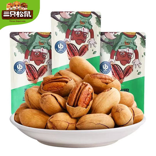 【三只松鼠】碧根果120g*2袋 元气坚果 轻度烘焙 健康陪伴