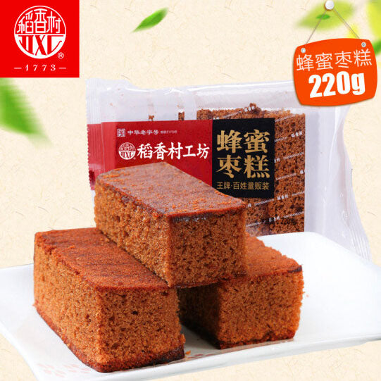 【稻香村】蜂蜜枣糕220g/袋（4大块）中华老字号 传统糕点 营养早餐优选