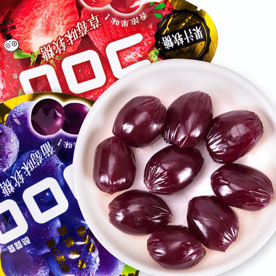 【UHA悠哈】爆浆果汁软糖52g*4袋(每袋10粒,共40粒)巨峰葡萄味 宣璐同款