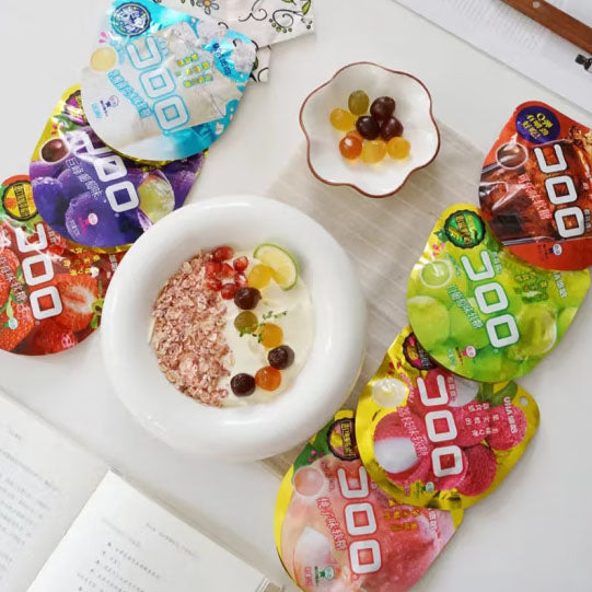 【UHA悠哈】爆浆果汁软糖52g*4袋(每袋10粒,共40粒)巨峰葡萄味 宣璐同款