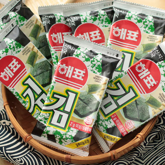 【海牌】原味海苔2g*32包(每包8片海苔,共256片)韩国原装进口 轻薄透亮 入口即化