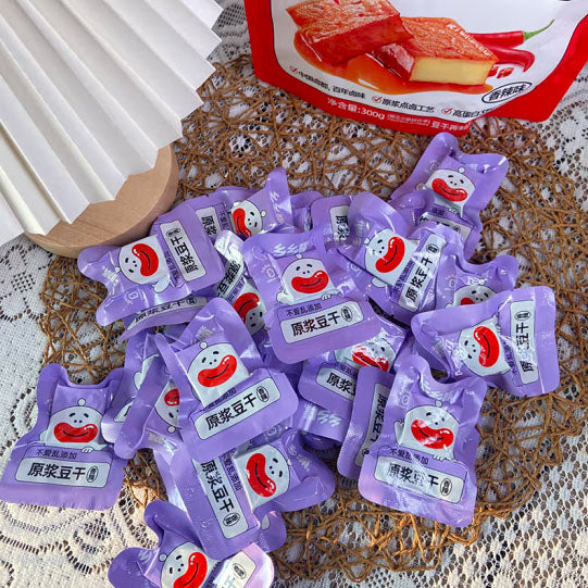 【乡乡嘴】原浆豆干300g/袋(约22包)能大饱口福 又轻松控卡 原味香辣味可选