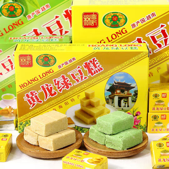 【黄龙】原味/抹茶味 绿豆糕200g*3盒(每盒16块,共48块)原产国越南 细腻绵软