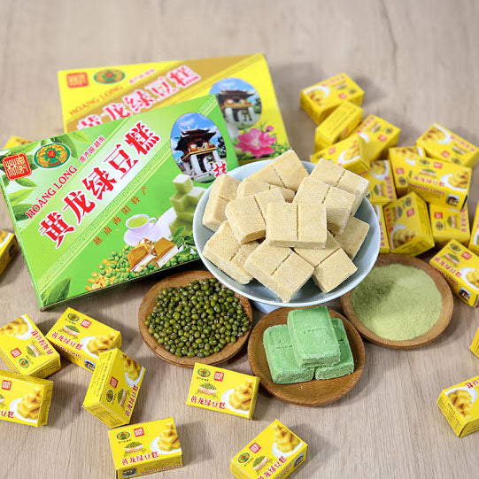 【黄龙】原味/抹茶味 绿豆糕200g*3盒(每盒16块,共48块)原产国越南 细腻绵软