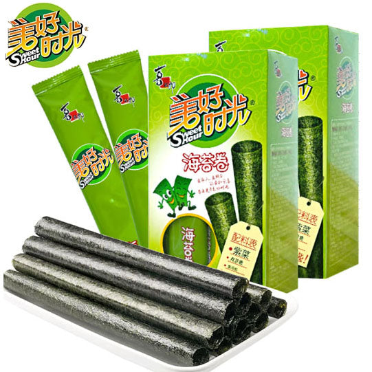 【美好时光】海苔卷26.5g*2盒(每盒9支,共18支)20年国民品牌
