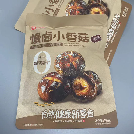 【良品铺子】慢卤小香菇105g*2袋(每袋6小包,共12小包)源自神农架林区 个个饱满