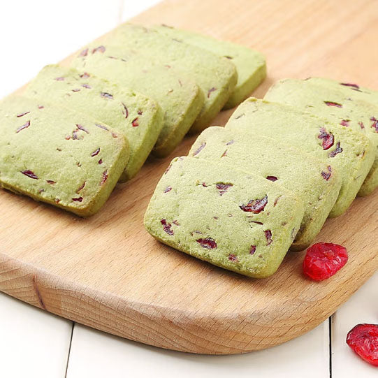 【百草味】蔓越莓曲奇饼干100g*3袋(每袋10块,共30块)香甜酥松 原味/抹茶味 2味可选