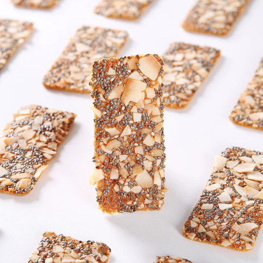 【琦王】奇亚籽椰子脆片90g*2盒(每盒18片,独立包装,共36片)身材管理期闭眼冲的零食