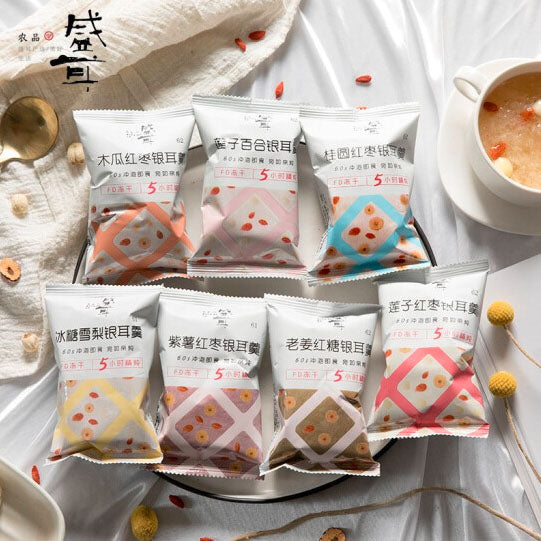 【盛耳】柒小耳冻干银耳羹105g/盒(内含15g*7袋 )7种不同口味的银耳汤 征服你挑剔的味蕾