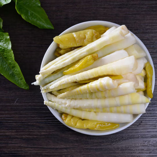 【渝美滋】泡椒笋尖500g/袋(约10小包,每包3根笋,共30根)挑选云南高山罗汉笋 根根都是完整笋尖 开袋即食