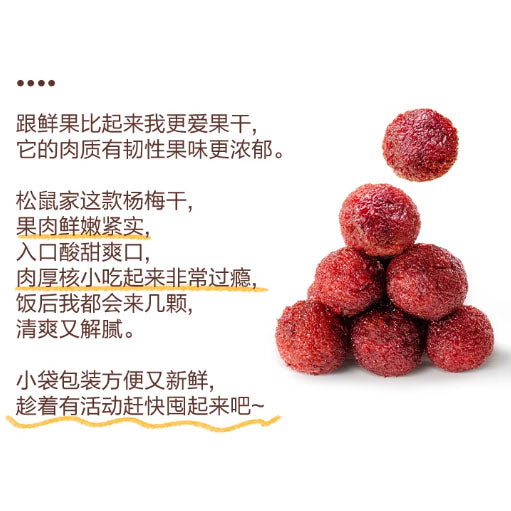 【三只松鼠】杨梅干106g*2袋 果香浓郁 酸甜生津