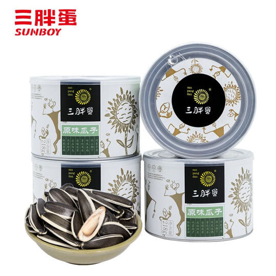 【三胖蛋】原味瓜子218g*4罐 内蒙古原产 大颗粒 大果仁 不脏手