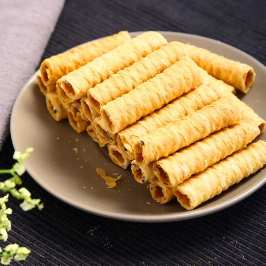 【椰子日记】泰国进口 椰子蛋卷80g*2袋(每袋20根,共40根)根根酥脆 椰香清甜