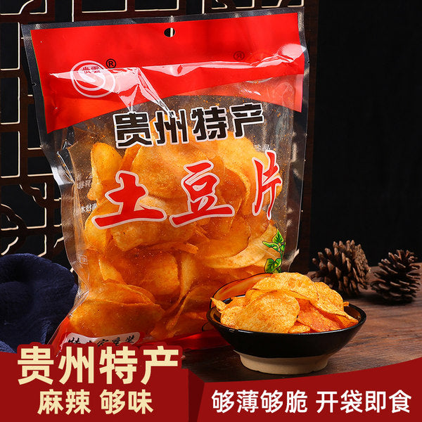 【贵云】麻辣土豆片/土豆丝50g*5袋  贵州特产洋芋薯片 香辣一口霸占你的嘴