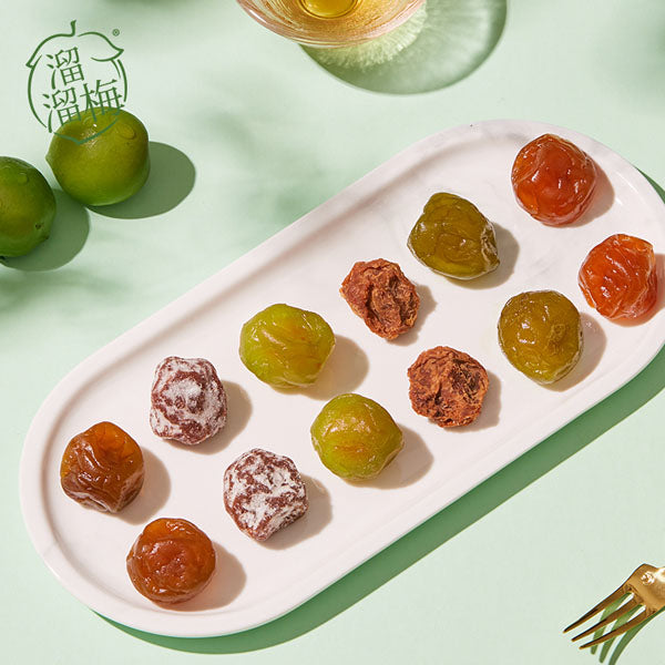 【溜溜梅】六味青梅全家桶480g/桶(约45颗)青梅/乌梅/雪梅/话梅等6味 一桶尝尽中国梅