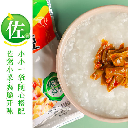 【吉香居】泡椒豇豆80g*5袋 下饭菜 嘎嘣爽脆 开胃小菜