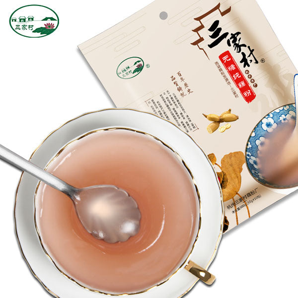 【三家村】无糖纯藕粉300g/袋(15g*20包)藕粉老字号 杭州西湖莲藕粉