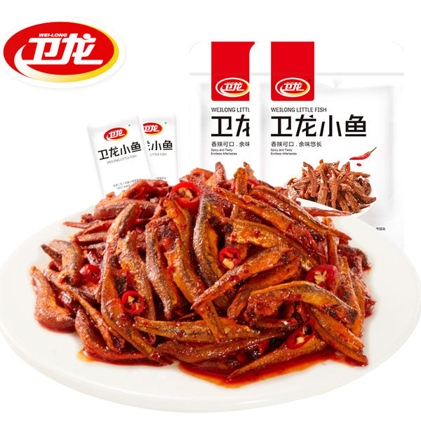 【卫龙】香辣小鱼干150g*2袋 越嚼越香的小海鱼