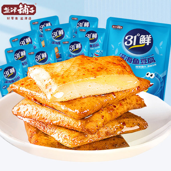 【盐津铺子】鱼豆腐450g/袋(9g*50包)香辣/蟹黄/烧烤味 上市公司 一年热销9亿包!