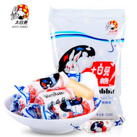【大白兔】大白兔奶糖114g/袋（内约21颗）每一颗都是童年的味道 经典怀旧零食