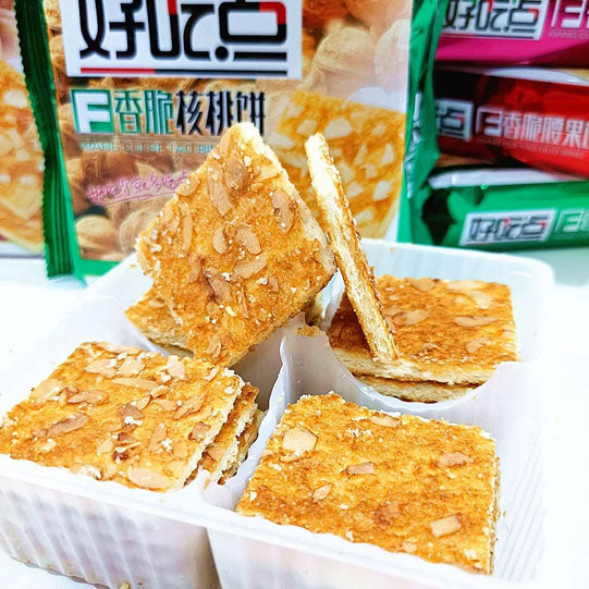 【好吃点】香脆杏仁饼108g*3袋（每袋20片，共60片）腰果饼 核桃饼 商超同款