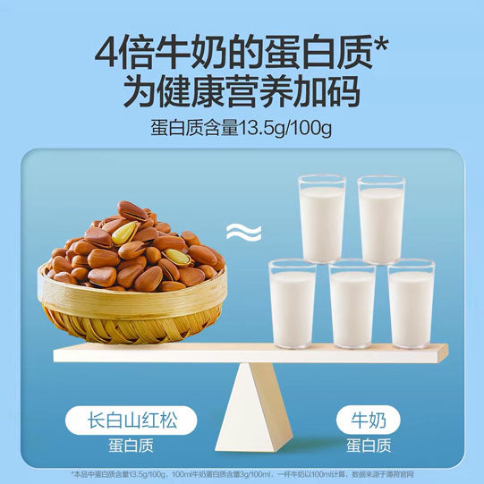 【良品铺子】长白山红松500g/袋 精选1150颗粒 高海拔无污染