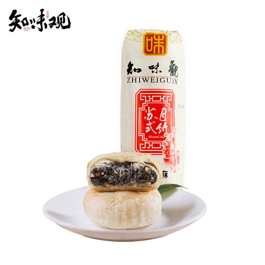 【知味观】黑芝麻馅 苏式月饼360g/筒（8只装）老字号 江南味