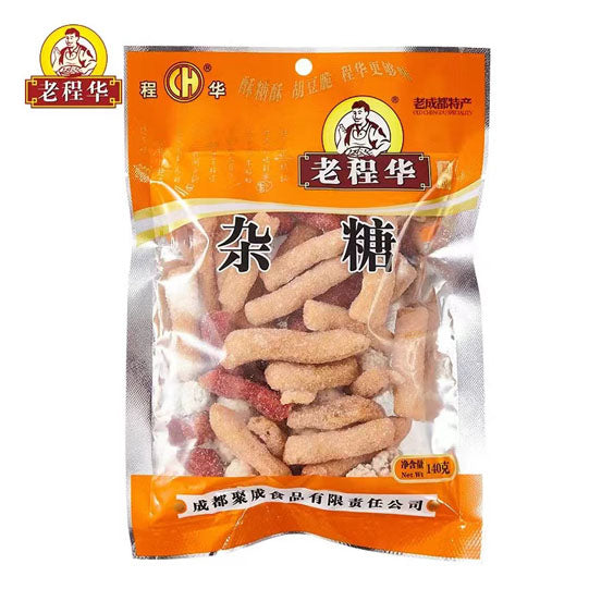 【老程华】杂糖140g*2袋 老式江米条 买就送盛耳冻干桂圆银耳羹15g*1袋！