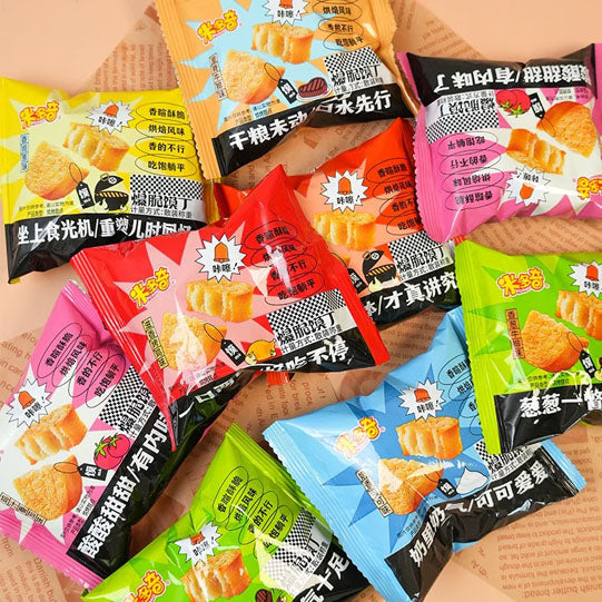 【米多奇】爆脆馍丁760g/箱（约39包）有7种口味 一口一个 麦香浓 易吸收