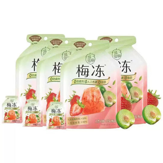 【溜溜梅】天然梅冻120g*3袋（每袋6个，独立包装，共18个）青梅、百香果等5口味可选