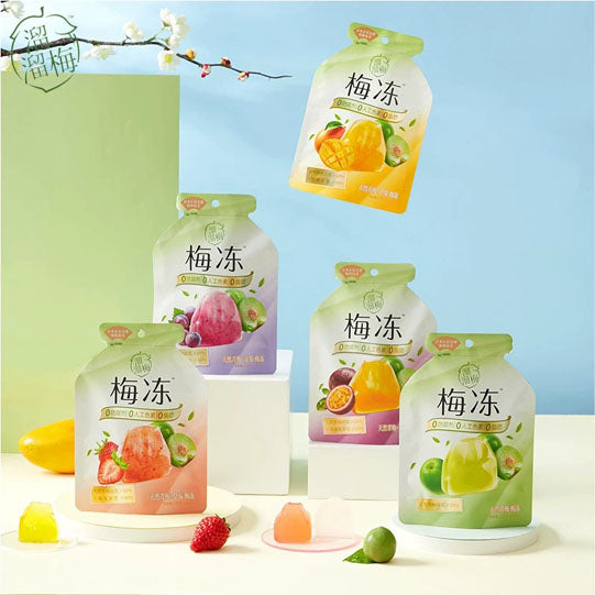 【溜溜梅】天然梅冻120g*3袋（每袋6个，独立包装，共18个）青梅、百香果等5口味可选