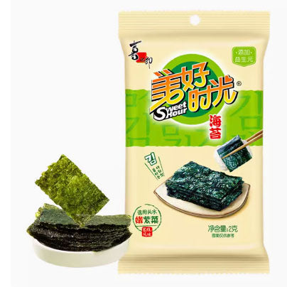 【美好时光】岩烧海苔2g*32袋（每袋是5片海苔，共160片）添加益生元 富含矿物质