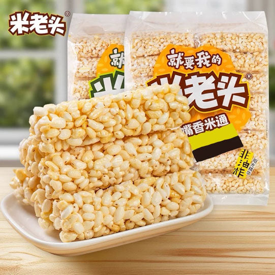 【米老头】满嘴香米通米棒350g/袋（内含30根，独立包装）芝麻味/花生味 解馋又饱腹