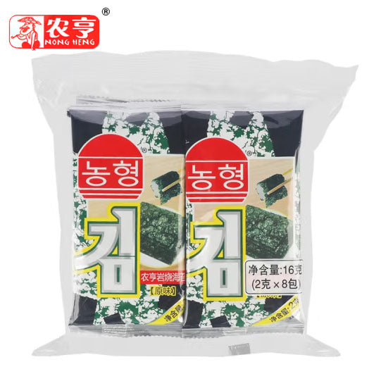 【农亨】原味岩烧海苔16g/袋（内含2g*8包，每包是6片海苔，8包共48片）开袋即食 商超同款