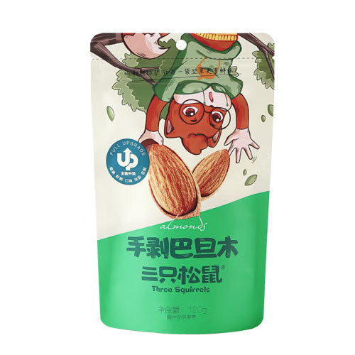 【三只松鼠】手剥巴旦木120g*2袋 奶香浓郁 酥脆十足