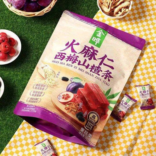 【金晔】火麻仁西梅山楂条500g/袋（45小包）高膳食纤维 饭后解腻佳品