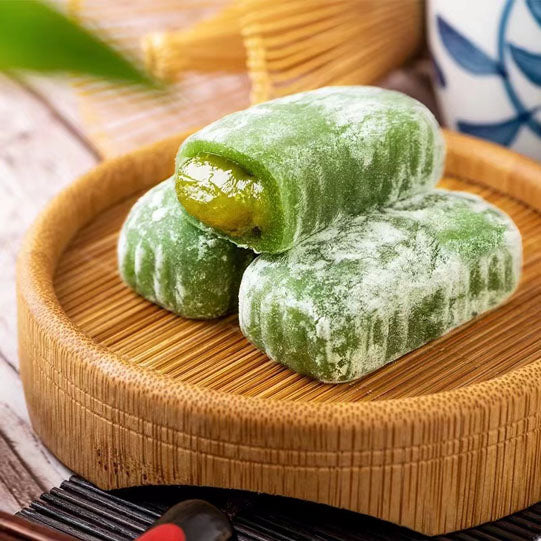 【三只松鼠】和风夹心麻薯150g*2袋（每袋6枚，共12枚） 抹茶味 口感软糯 内里爆浆