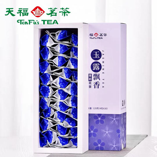 【天福茗茶】玉露飘香 茉莉花茶120g/盒（4g*30袋）鲜灵芬芳