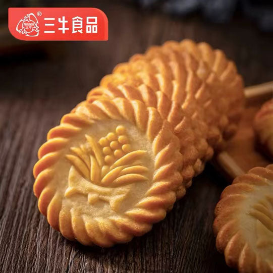 【三牛】万年青饼干350g/袋（17包，每包3块饼干，共51块）经典葱香 上海记忆