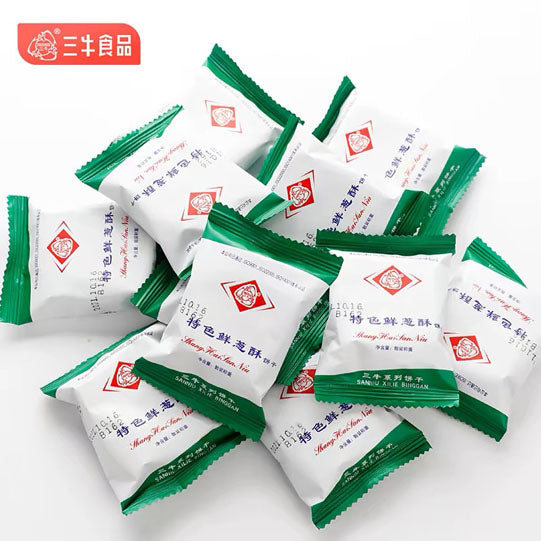 【三牛】特色鲜葱酥370g/袋（18包，每包3块饼干，共54块）散装称重 始于1998年 上海特色