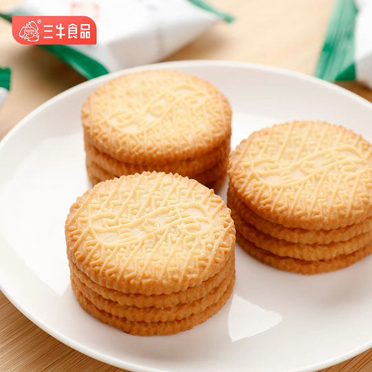 【三牛】特色鲜葱酥370g/袋（18包，每包3块饼干，共54块）散装称重 始于1998年 上海特色