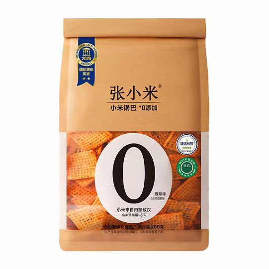 【张小米】小米锅巴200g/袋（约140片）精选内蒙敖汉的黄小米 低GI认证