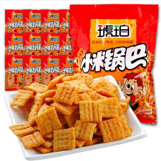 【琥珀】小米锅巴450g/袋（共20包） 麻辣、牛肉2种口味可选 经典怀旧零食 儿时的味道