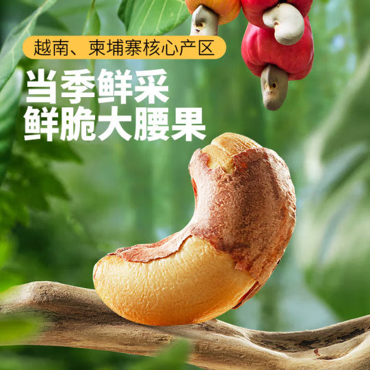 【三只松鼠】紫皮腰果500g/袋 量贩Max装 源自越南黄金产区A320型紫衣大果