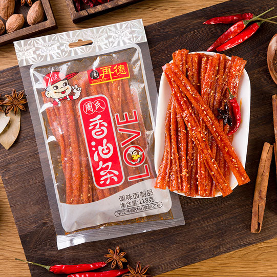 【周再德】周氏香油条118g*3袋（每袋20条，共60条）湖南辣条 过过嘴瘾