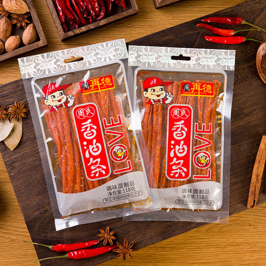 【周再德】周氏香油条118g*3袋（每袋20条，共60条）湖南辣条 过过嘴瘾