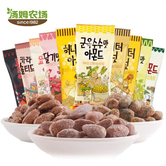 【汤姆农场】韩国进口 蜂蜜黄油扁桃仁30g*10袋  多口味巴旦木仁