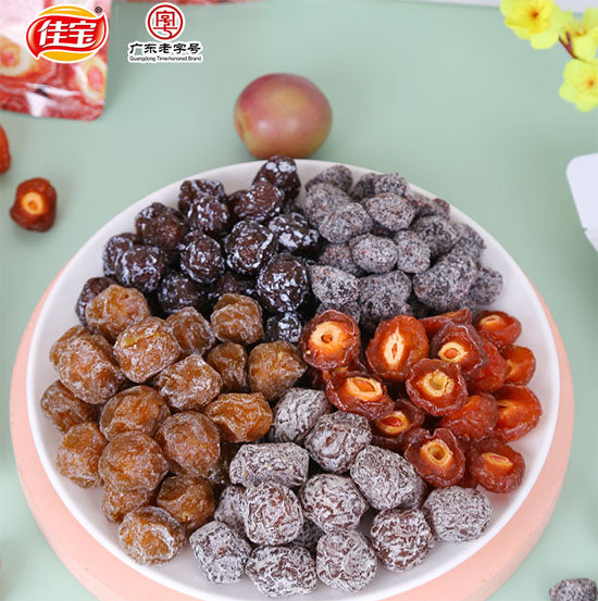 【佳宝】梅子蜜饯组合90g*5袋 韩话梅、冰糖杨梅、半边梅、老婆梅、九制梅 1次满足5种滋味