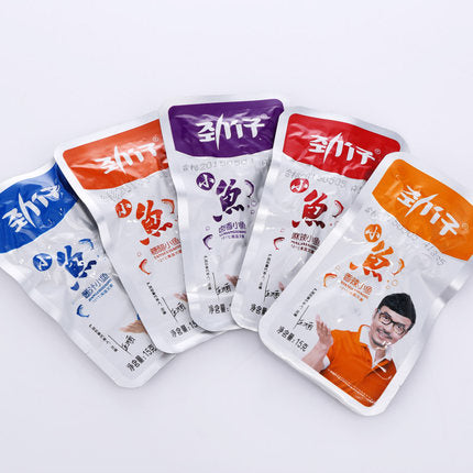 【劲仔小鱼】麻辣味小鱼仔15g*20包 汪涵代言 辣确实 够带劲！
