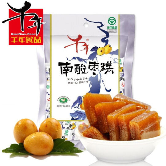 【千年】南酸枣糕500g/袋（约60颗）酸甜韧滑 江西省著名商标
